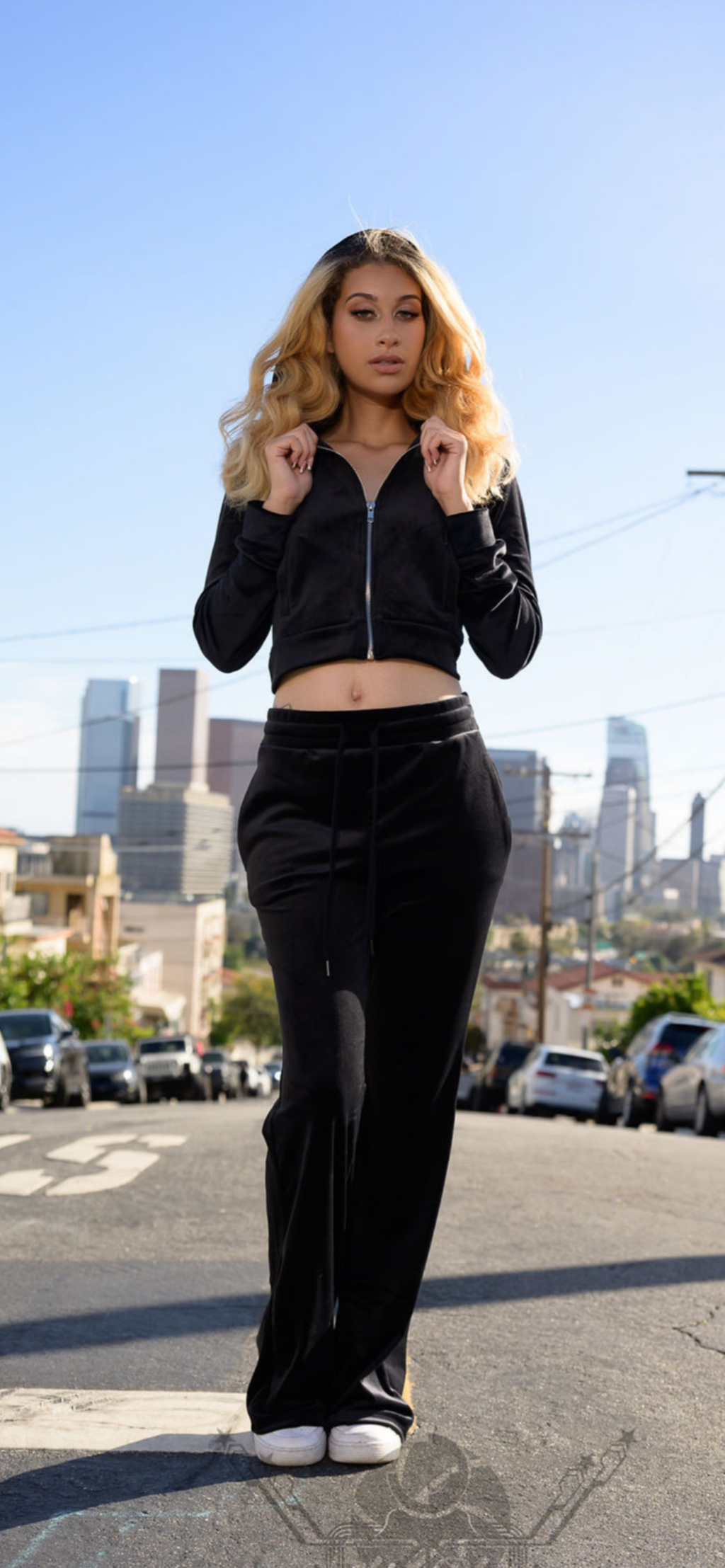 Dreamlux Noir Velour Tracksuit