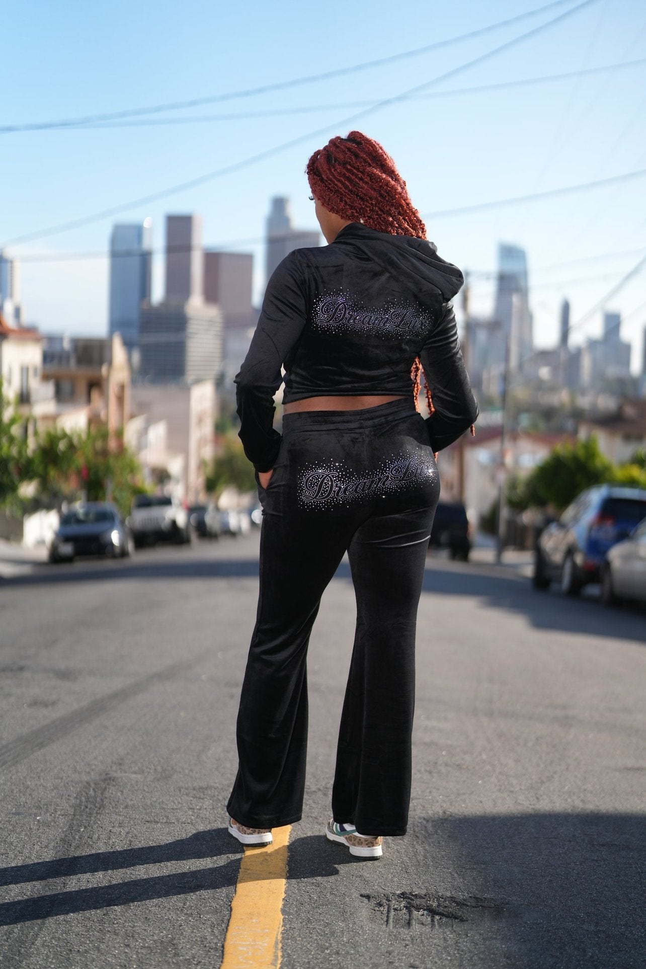 Dreamlux Noir Velour Tracksuit